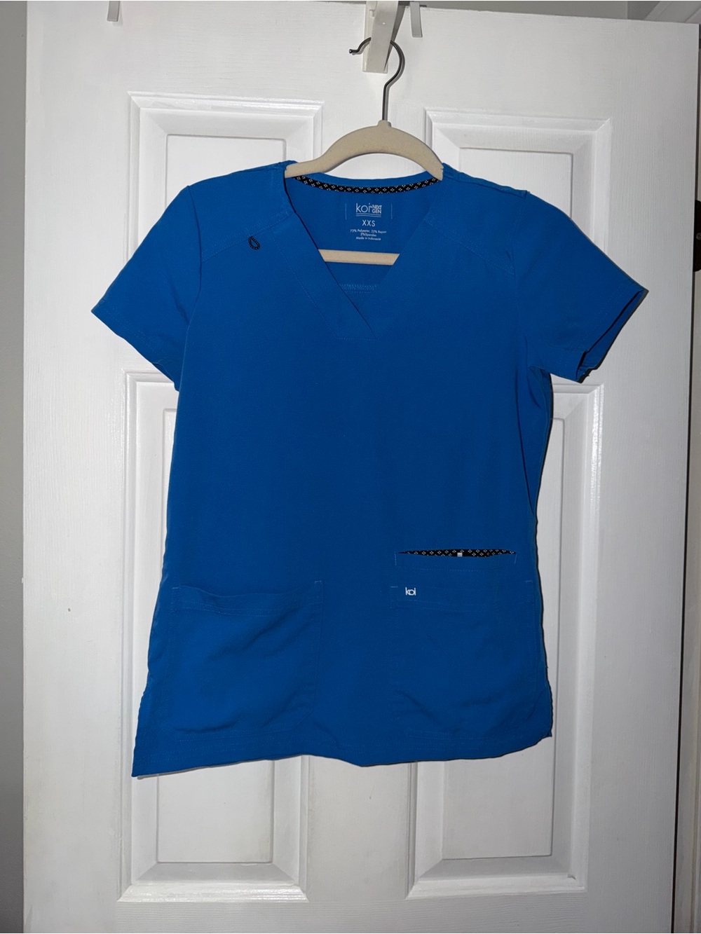 Koi Women's Royal Blue V-Neck Scrub Top